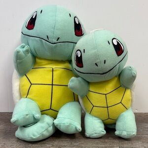 Squirtle Pokémon Plush Stuffed Animals | Lot of 2 | 2016–2017 Official Pokémon
